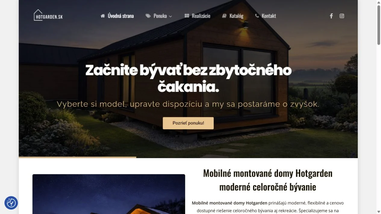 Screenshot webu Hotgarden
